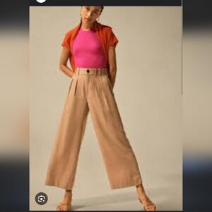 Banana Republic Tan Wide-Leg Pants